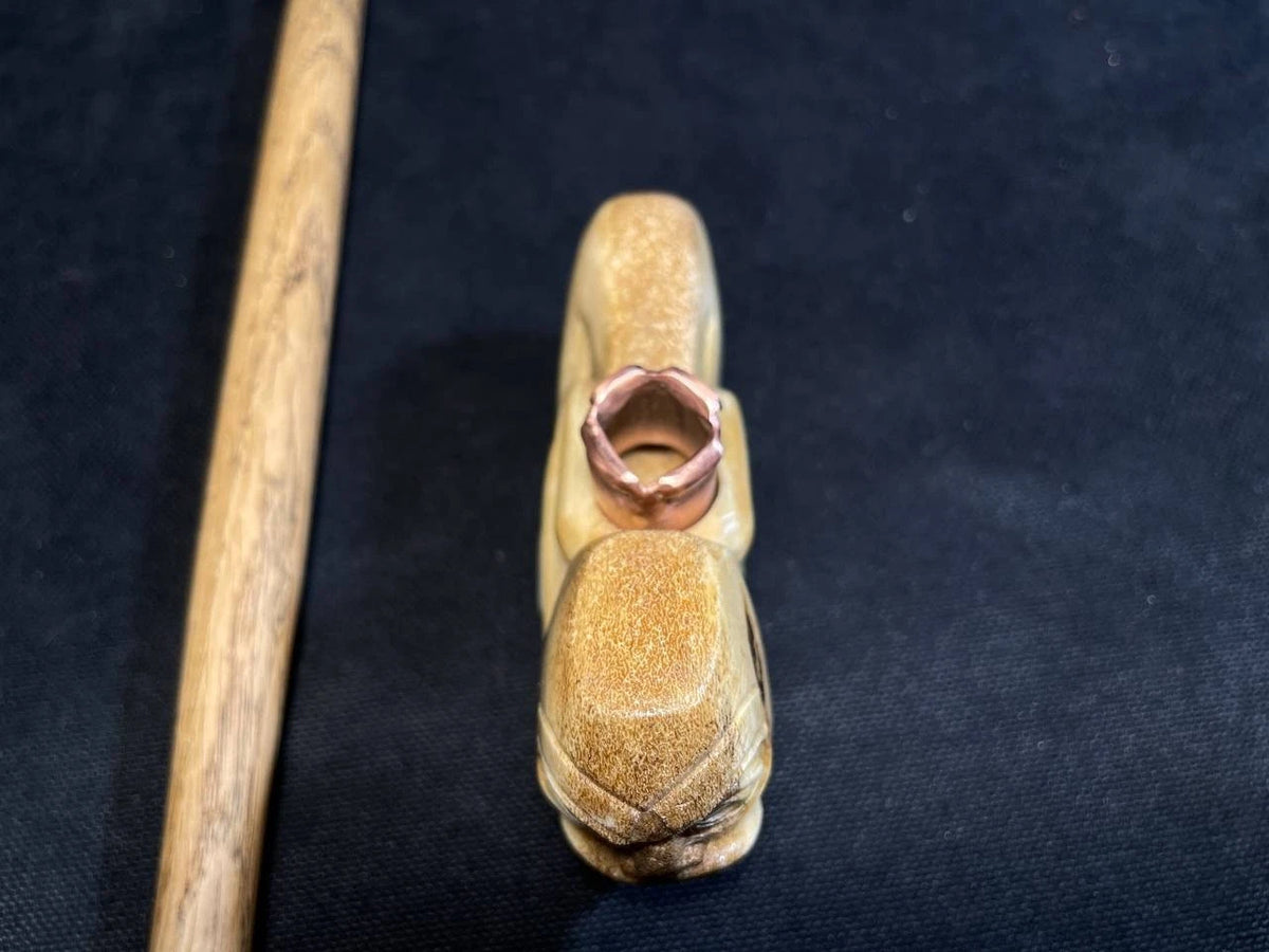 Northwest Coast Shaman Tool with Shell Inlay Replica, Northern Cultures Art