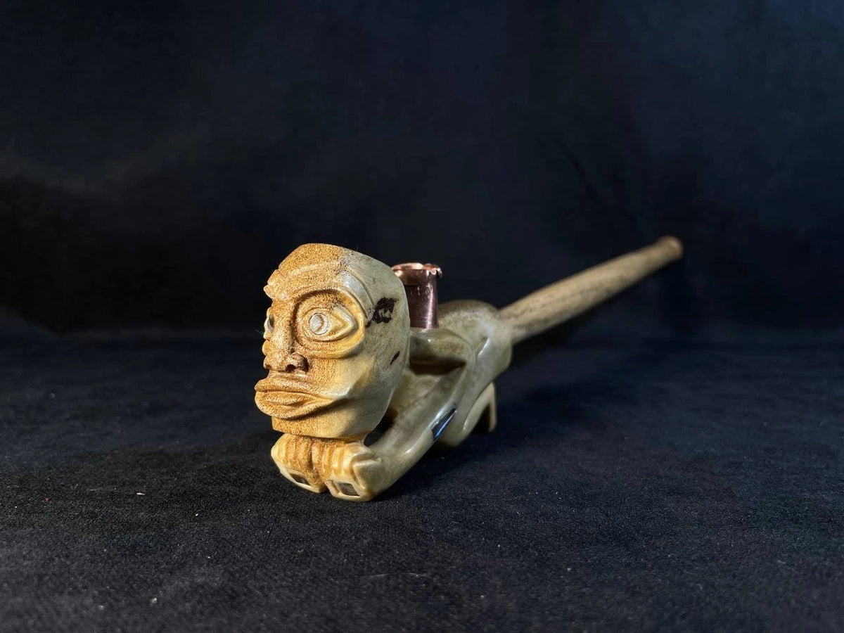 Northwest Coast Shaman Tool with Shell Inlay Replica, Northern Cultures Art