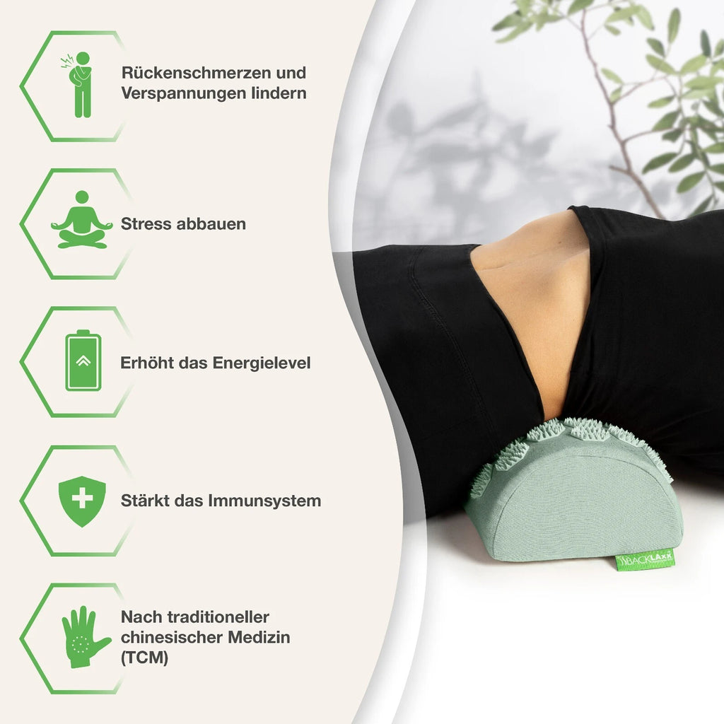 BACKLAxx ® Akupressur Nackenrolle - 2592 Spitzen - mit Befestigungsba<wbr/>nd