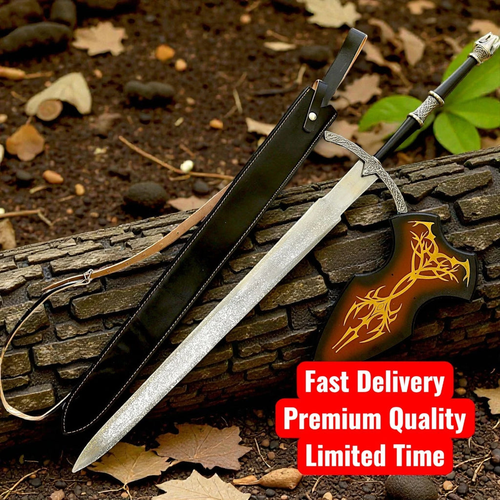 LOTR Sword Lot 5 Narsil Anduril, Glamdring, Eowyn Herugrim, Witch King Gift Him