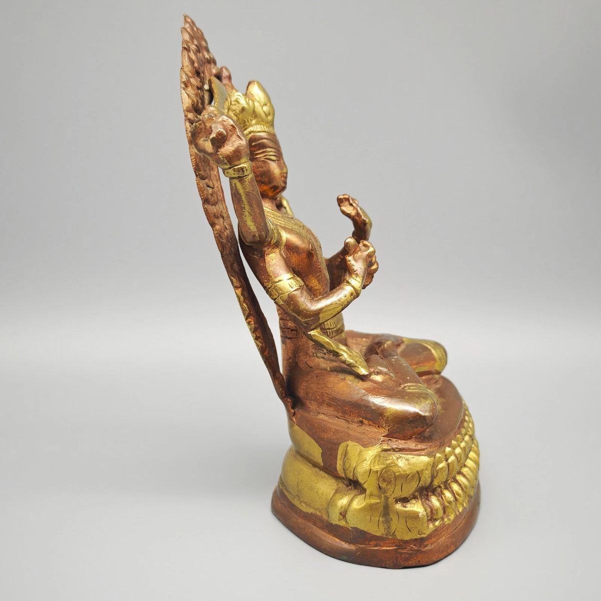 Manjushri Figur Bronze 20 cm Yoga Buddhismus Bodhisattva spirituell Asien