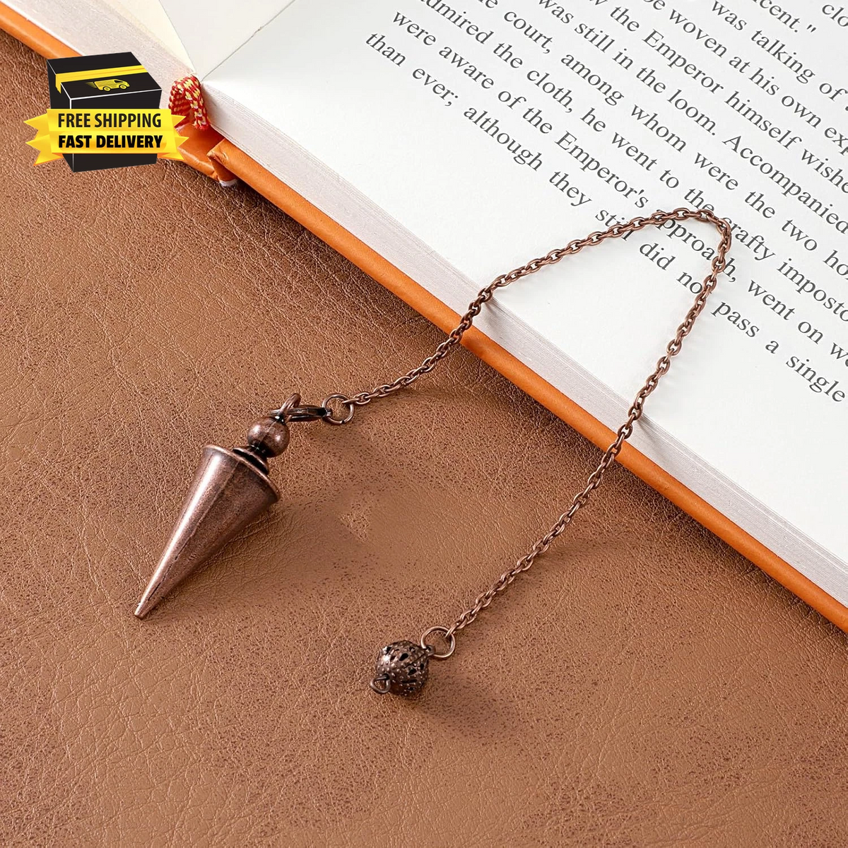 Copper Healing Pendulum Spiritual Divination Pendulum for Witchcraft Supplies, B