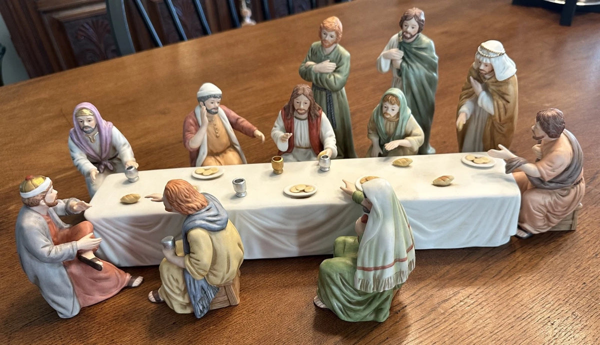 VTG Home Interiors Greatest Stories Ever Told The Lords Supper 12 Piece Set~RARE