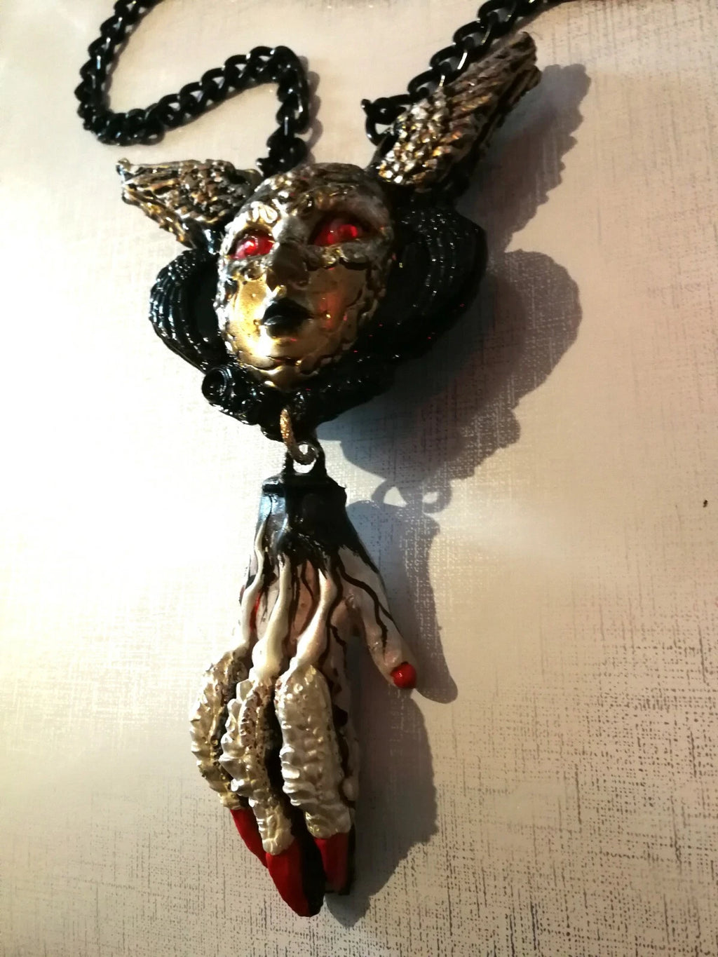lucifer talisman black angel magic ritual amulet satanic pendant jewelry voodoo