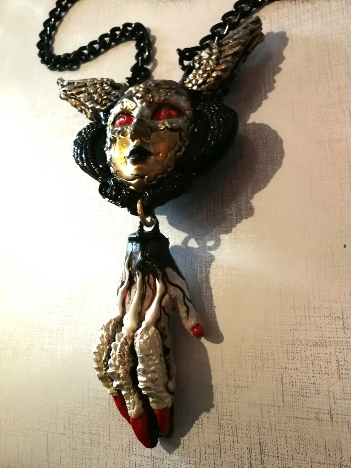 lucifer talisman black angel magic ritual amulet satanic pendant jewelry voodoo