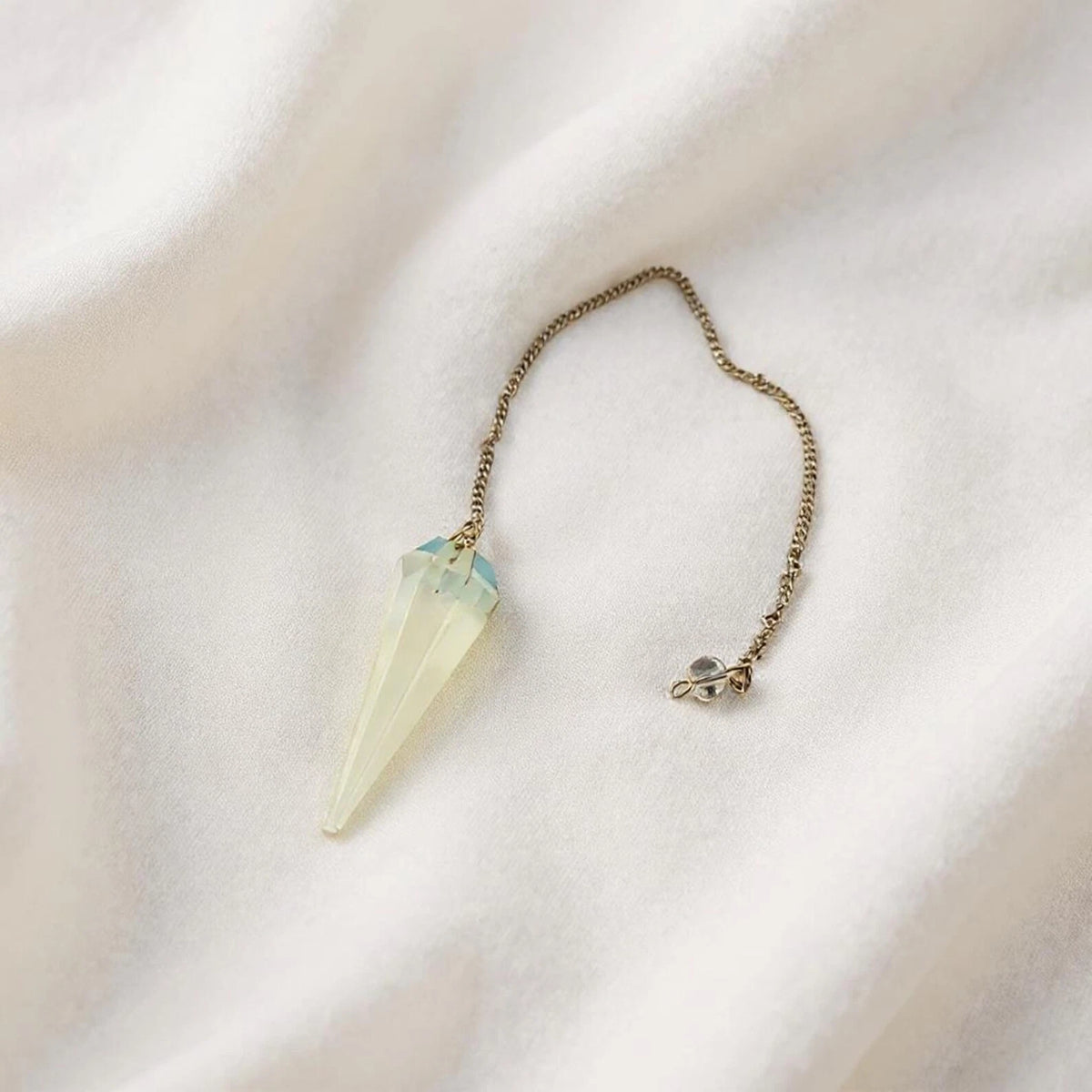 Natural Opalite Crystal Pendulum | Dowsing Divination Tool Intuition Chakra Heal