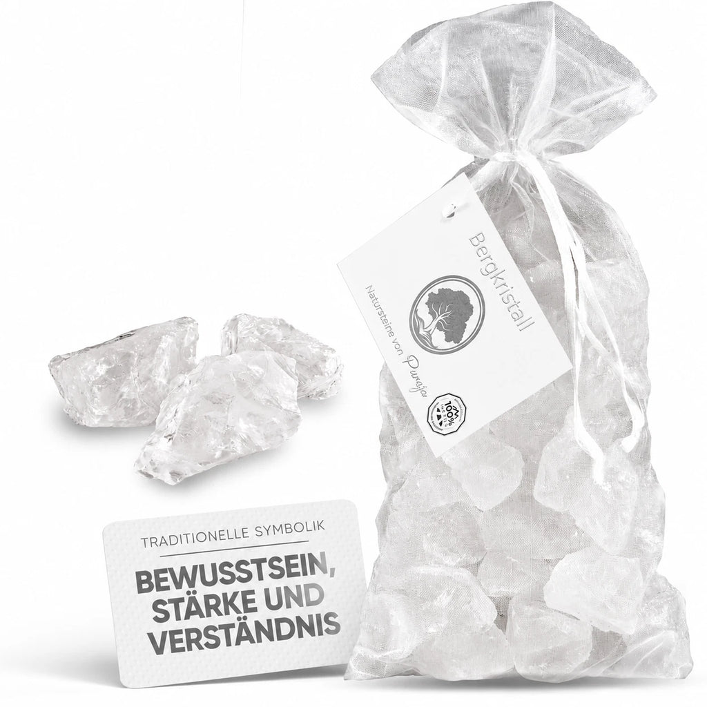 Bergkristall Edelsteine | 100% naturbelassene Rohsteine | Vielseitige Verwendung