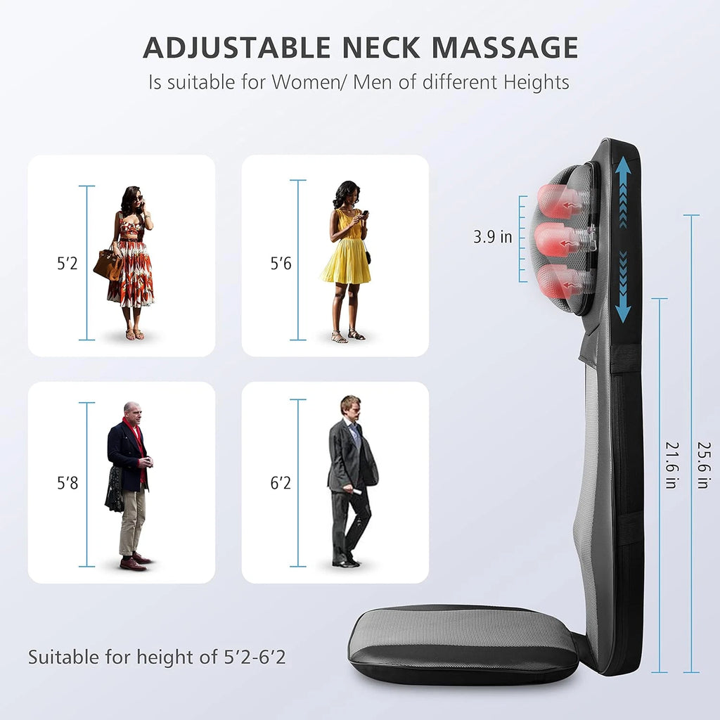 Shiatsu Massagesitzauf<wbr/>lage mit Wärme Knetmassage &amp; Vibration Rücken &amp; Ganzkörper