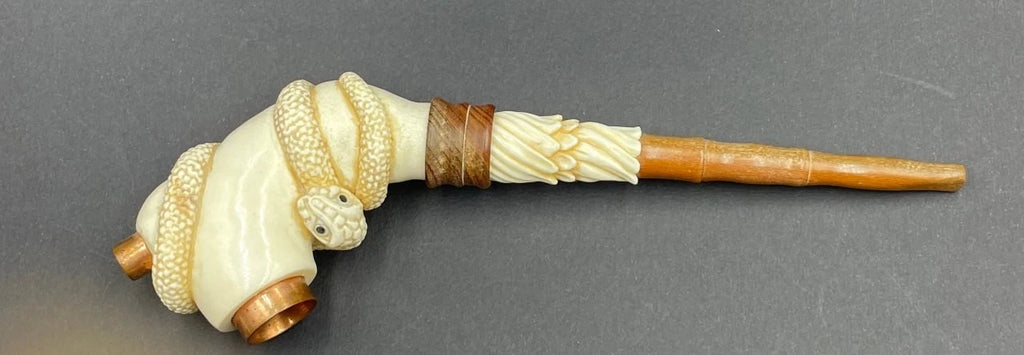 Snake Ritual Tool – Shamanic Ceremonial Sculpture, Tribal Serpent Decor