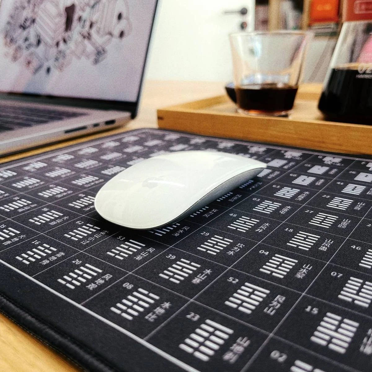 I Ching 64 Hexagrams Mouse Pad Set Dice Mat Teaching Guide Divination Tools