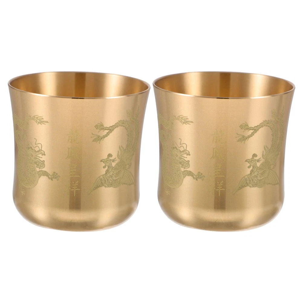 2 Pcs Teetasse Aus Messing Schrein-Opfers<wbr/>chalen Buddha-Altarsc<wbr/>halen