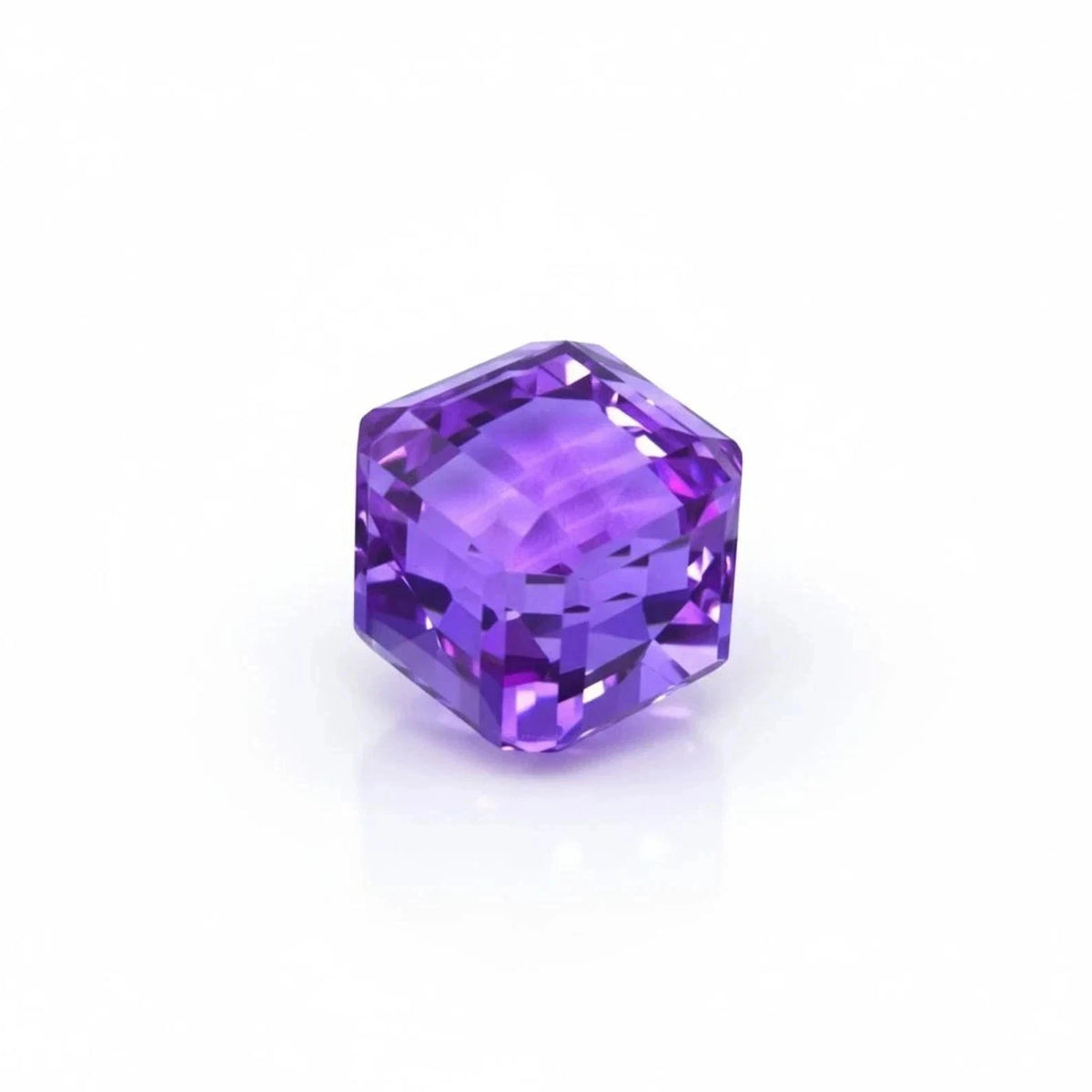 103.30 Carat Flawless Purple Amethyst Cube Shape Certified Loose Gemstone