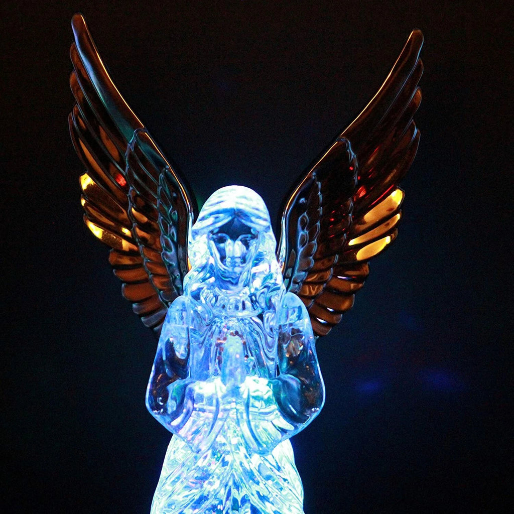 LED LIGHT-UP PRAYING ANGEL FIGURINE ANGELS CHERUBS FIGURINE STATUE