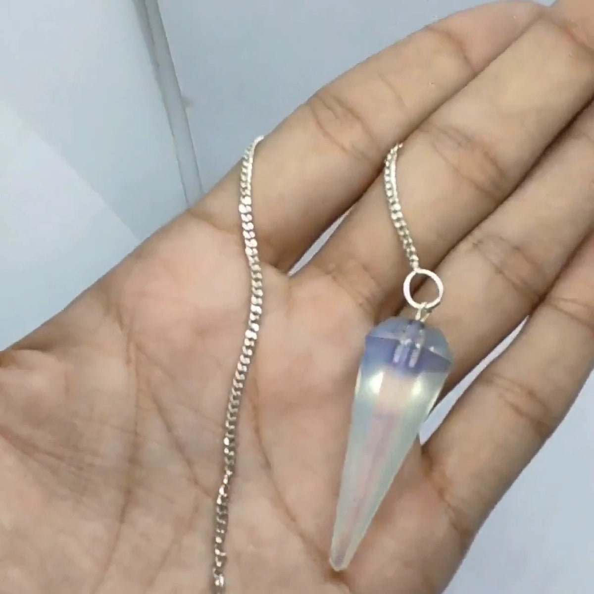 Natural Opalite Crystal Pendulum | Dowsing Divination Tool Intuition Chakra Heal