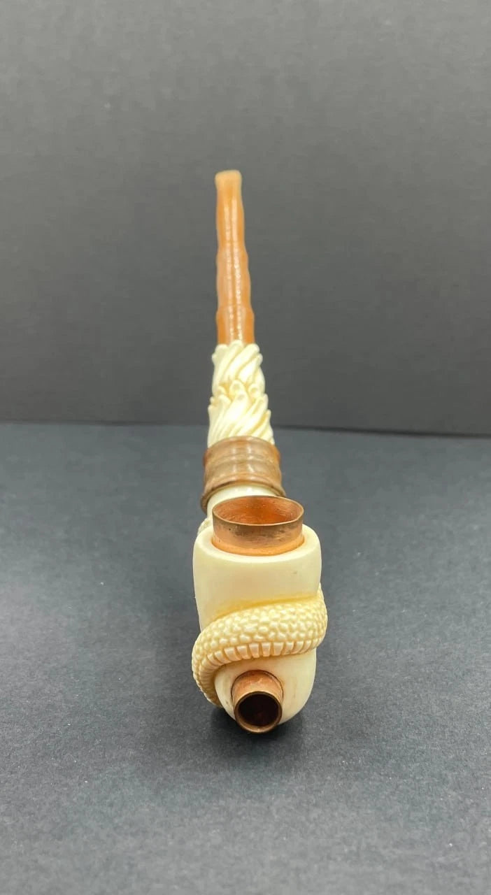 Snake Ritual Tool – Shamanic Ceremonial Sculpture, Tribal Serpent Decor