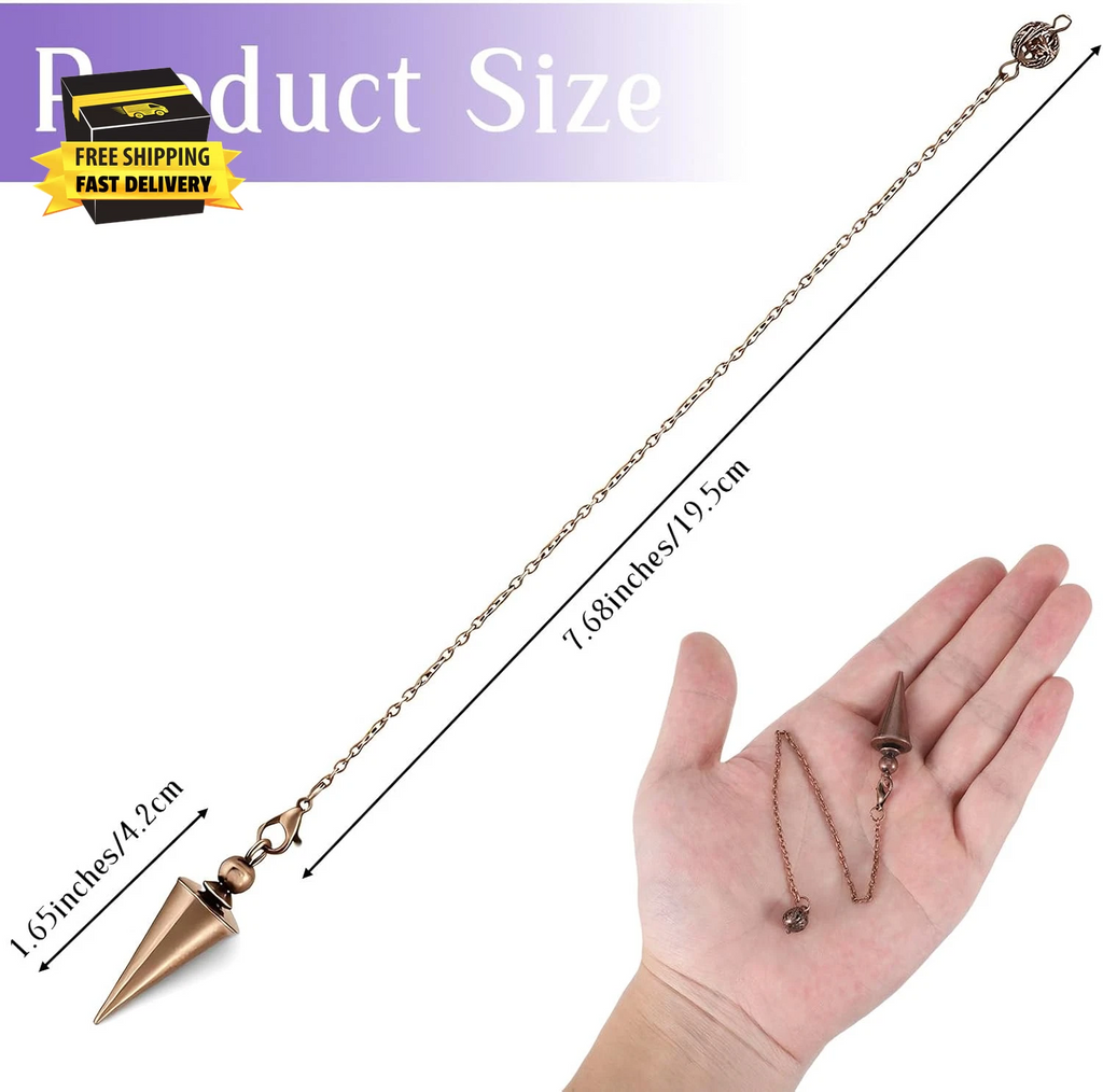 Copper Healing Pendulum Spiritual Divination Pendulum for Witchcraft Supplies, B