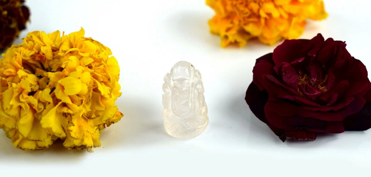 Natürliche 40 Ct Lord Ganesha Rosa Quarz Spirituelle Figur AD68