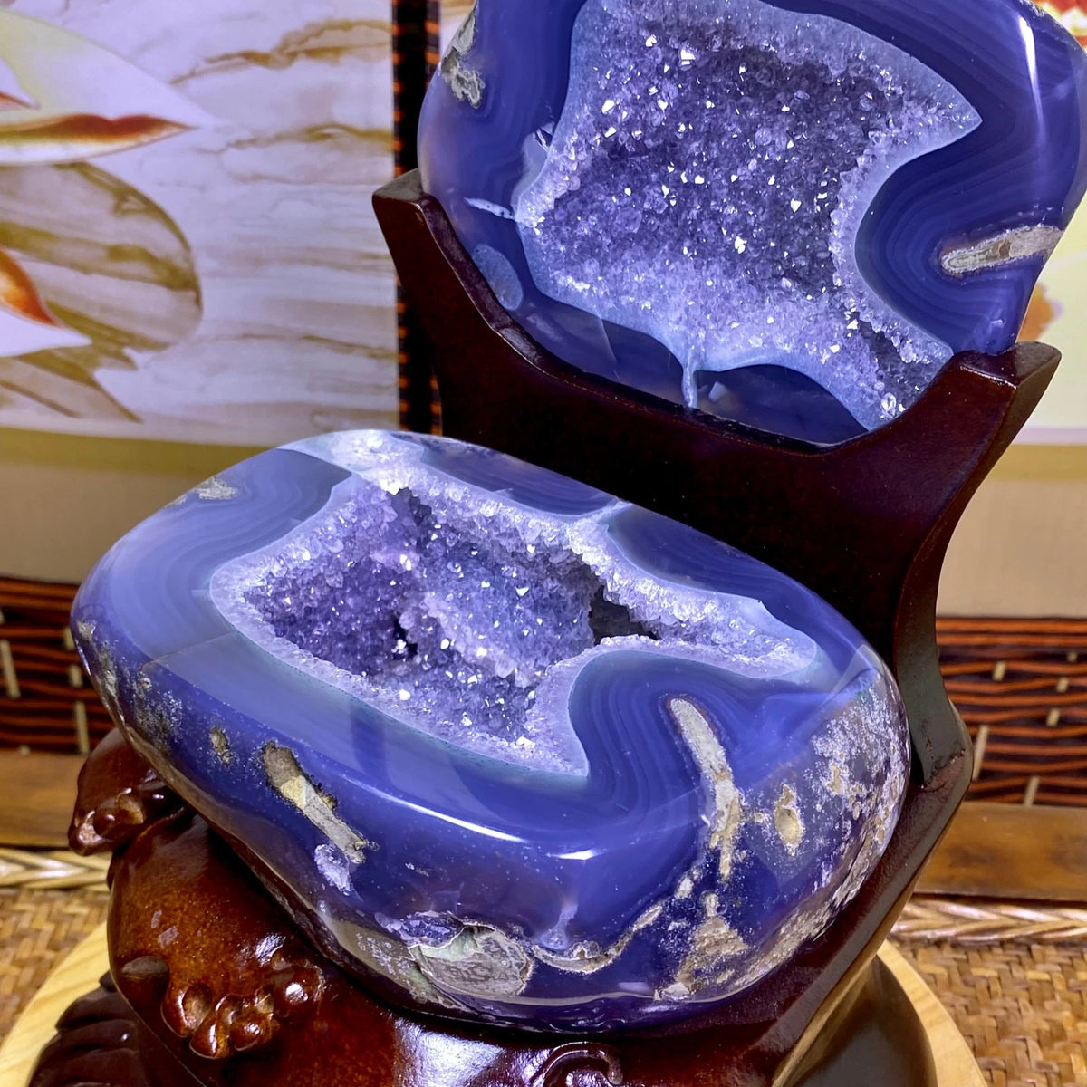 10LB Natural amethyst Agate Treasure Basin Quartz Geode cluster Healing decor
