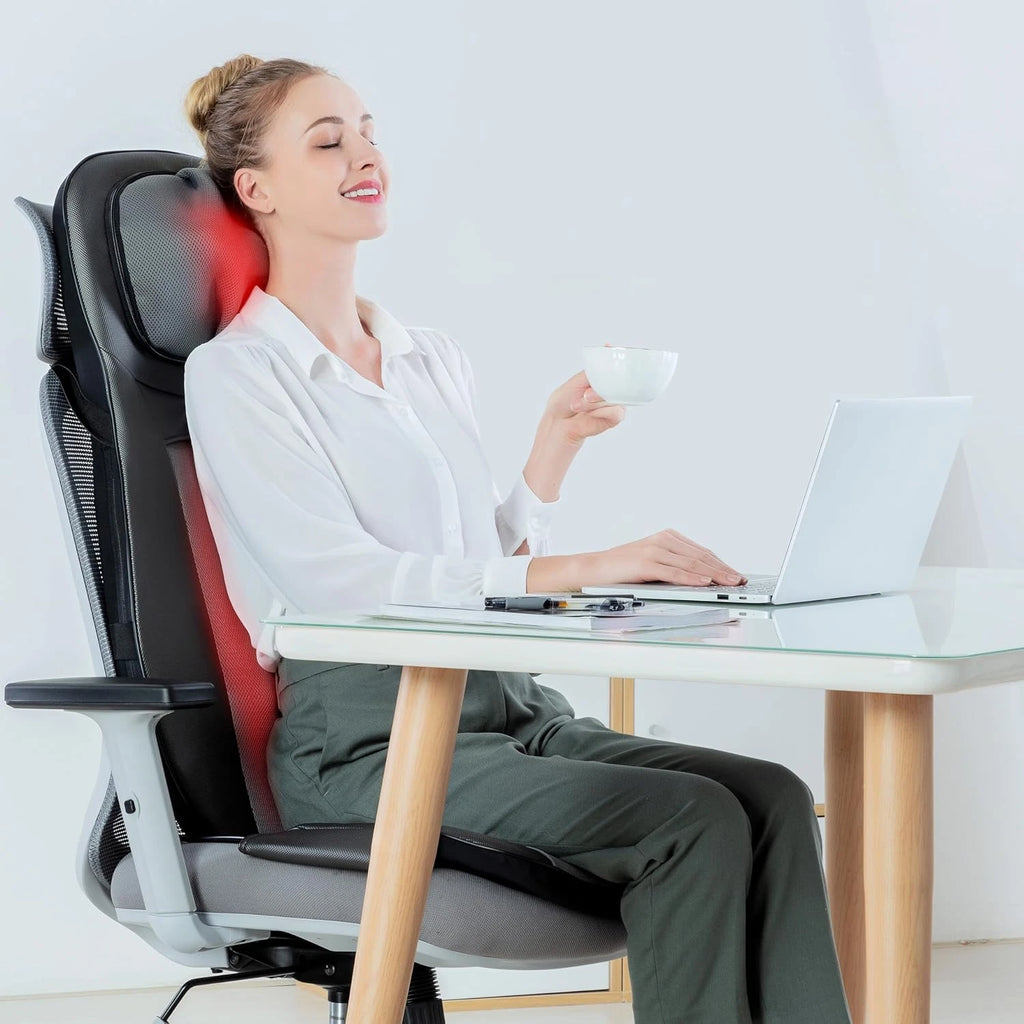 Shiatsu Massagesitzauf<wbr/>lage mit Wärme Knetmassage &amp; Vibration Rücken &amp; Ganzkörper