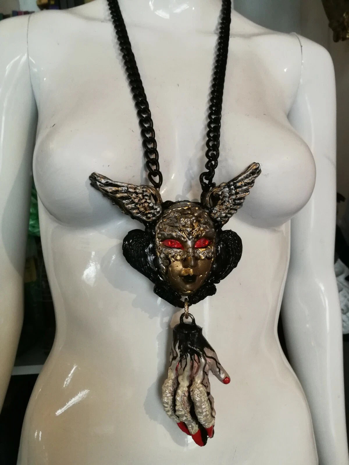 lucifer talisman black angel magic ritual amulet satanic pendant jewelry voodoo