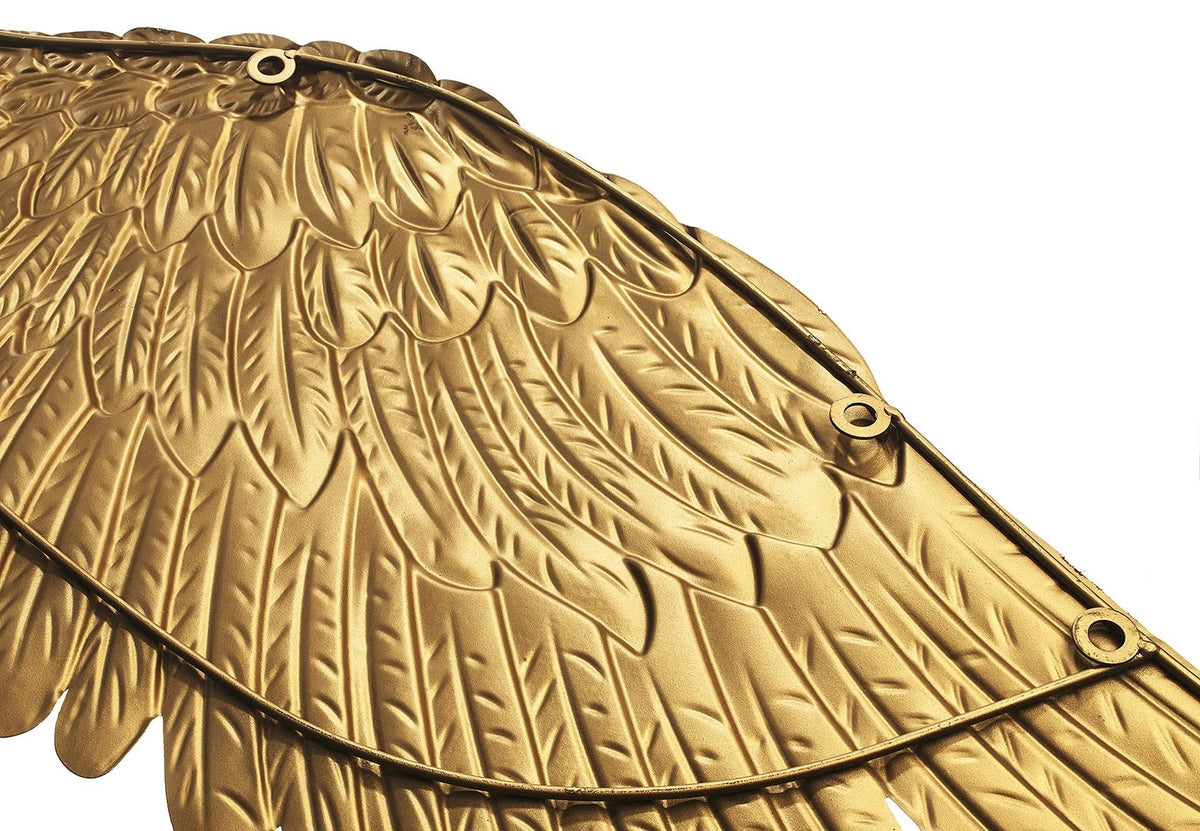 Engelsflügel Dekoflügel Wandflügel Wanddekoration ANGELO aus Metall goldfarben