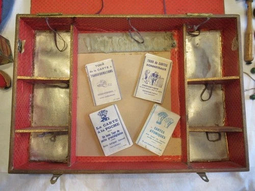VERY OLD FUN PHYSICS BOX OR MAGIC LATE 19TH CENTURY - OVER 40 ITEMS
